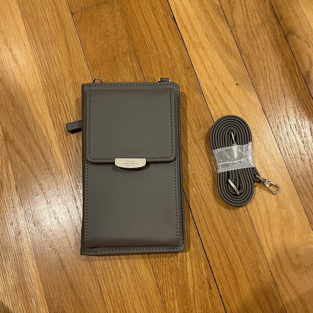 Gray Wallet/ Cross Body Bag